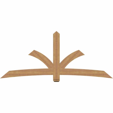 Ekena Millwork Davenport Timber Gable Bracket, Western Red Cedar, 96"W x 40"H x 3 1/2"D x 5 1/2"F, 10/12 Pitch GBW096X40X0406DAV00SWR